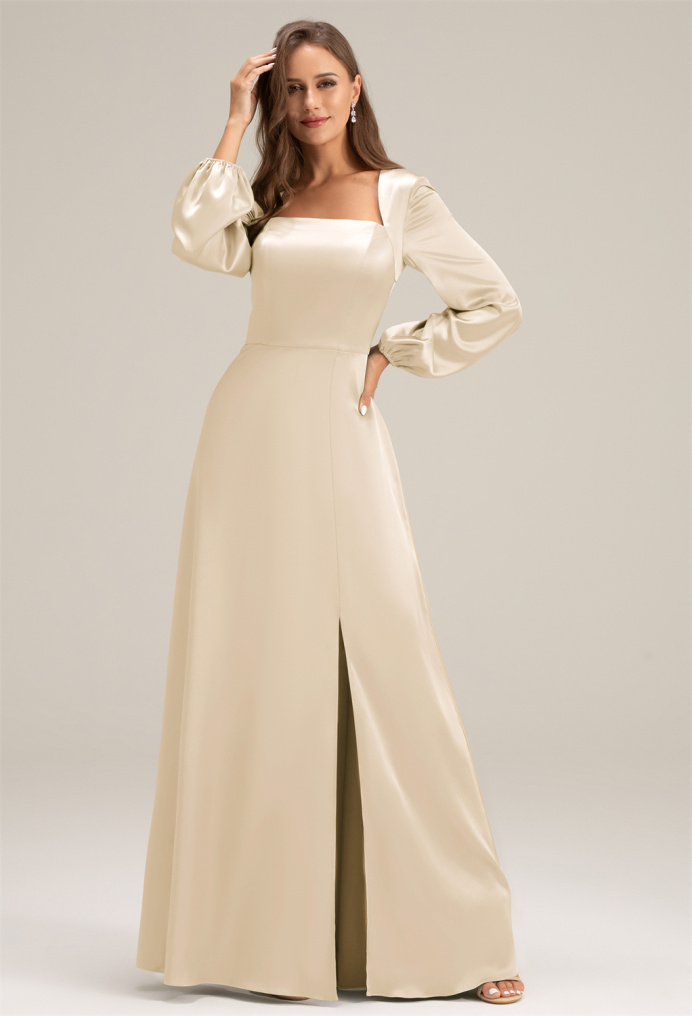 AW Sahib Champagne  Bridesmaid Dresses